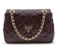 GUESS Schultertasche Juliet Mini Flap Bag Burgundy dunkelviolett