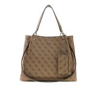 GUESS Schultertasche Lorella Logo Girlfriend Tote Latte Logo hellbraun