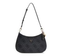 GUESS Schultertasche Noelle II Top Zipper Shoulder Bag Coal Logo dunkelgrau