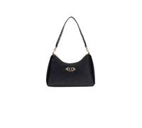 Guess Damen Schultertasche Anise 30 cm – Doppelreißverschluss, Schwarz