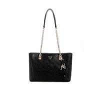 Guess Shopper Tisha – Lederimitat, 3 Fächer, 37 cm, Logo – Schwarz – Damen