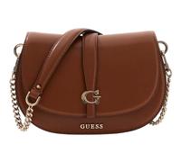 GUESS Schultertasche Umhängetasche Carrie Flap Shoulder Bag Cognac braun