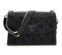 GUESS Schultertasche Umhängetasche Cresidia II Convertible Xbody Flap Bag Black Logo schwarz