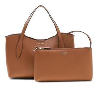 GUESS Schultertasche Umhängetasche Melody 2 In 1 Satchel Caramel braun