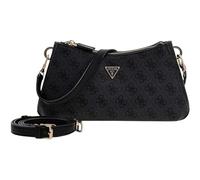 GUESS Schultertasche Umhängetasche Noelle II Tri Compartment Shoulder Crossbody Bag Coal Logo schwarz