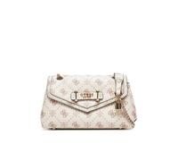 GUESS Schultertasche Umhängetasche Silia Convertible Xbody Flap Bag Biscotti Logo taupe