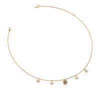 GUESS Halskette Secret Garden 16-18" Flower Charms Necklace Yellow Gold goldfarben