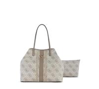 GUESS Shopper Erenia 2 in 1 Tote Dark Taupe Logo weiß