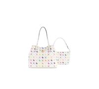 GUESS Shopper Schultertasche Emelie Logo Large 2-in-1 Multi Logo Weiß