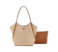 GUESS Shopper Schultertasche Tessi 2 in 1 Tote Cognac Multi hellbraun
