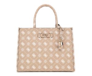GUESS Silia 2 Compartment Tote Bag Biscotti Logo