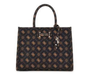 GUESS Silia 2 Compartment Tote Bag Espresso Logo