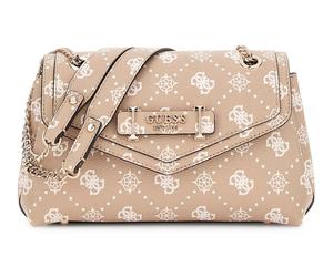 GUESS Silia Convertible Xbody Flap Bag Biscotti Logo