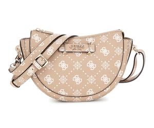 GUESS Silia Mini Convertible Shoulder Bag Biscotti Logo