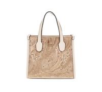 Guess Silvana Mini Tote Handtasche, Umhängetasche, Beige-Gold