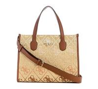 GUESS Silvana Tragetasche mit 2 Fächern, Cognac-Logo