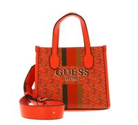 GUESS Silvana Two Compartment Mini Tote Orange Logo