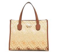 GUESS Silvana Two Compartment Tote Cognac Logo