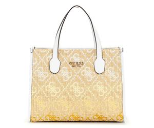 GUESS Silvana Two Compartment Tote Cornsilk Logo