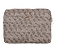Guess Sleeve 4G Laptoptasche Reißverschluss Dreieck-Logo, 14 Zoll, Braun