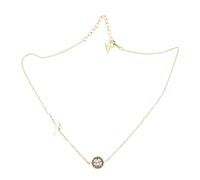 GUESS Solitaire Charm Necklace Yellow Gold
