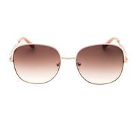 Guess - Sonnenbrille mit glänzendem Metallrahmen in Roségold und braunen Farbverlaufsgläsern Einheitsgröße