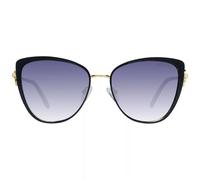 Guess - Sonnenbrille mit glänzendem schwarzen Rahmen und goldenen Beinen Einheitsgröße