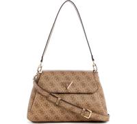 GUESS Sora Girlfriend Flap Shoulder Bag Latte Logo