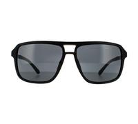 Guess Square Unisex Matte Black Smoke Grey Sonnenbrille Einheitsgröße