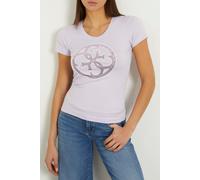 GUESS Ss Cn 4g Logo Tee New Light Lilac Größe: XS | Hemden Outlet | Damen | Violett