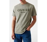GUESS Ss Cn Box Logo Mossy Green Größe: XL | Basic T-Shirts Outlet | Herren | Grün