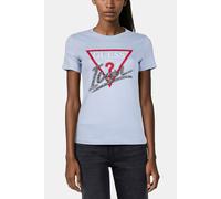 GUESS Ss Cn Icon Tee Light Blue Luxe Größe: XS | Hemden Outlet | Damen | Blau