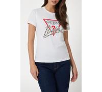 GUESS Ss Cn Icon Tee Pure White Größe: XS | Hemden Outlet | Damen | Weiß
