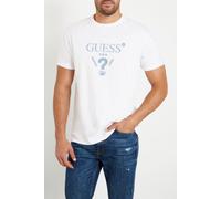 GUESS Ss Cn Treated Triang Pure White Größe: XS | Straight Jeans Outlet | Herren | Weiß