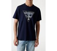 GUESS Ss Cn Triangle Smart Blue Größe: XS | Basic T-Shirts Outlet | Herren | Blau