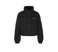 Guess Jeans Cropped Steppjacke mit Label-Print in Black, Größe XL