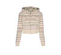 Guess Jeans Cropped Sweatjacke mit Kapuze in Beige, Größe S