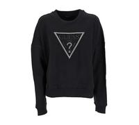 Guess Sweatshirt mit Logo und Ziersteinbesatz Modell 'RACHELE' in Black, Größe M
