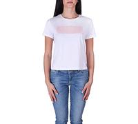 GUESS T-Shirt Donna Adria Tee girocollo Logo brillantini Bianco E22GU68 W1RI05JA900