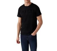 GUESS T-Shirt Embossed Logo Kurzarmshirt schwarz, XL