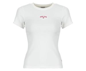 Guess T-Shirt GJ SS CN RIB EMBRO in Weiss EU XS