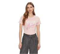 GUESS T-Shirt Love Triangle Kurzarmshirt rosa, S