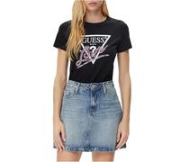 GUESS T-Shirt Love Triangle Kurzarmshirt schwarz, XS