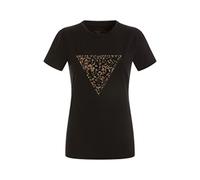 GUESS T-Shirt Strass-Logo, SS CN Lidia Tee,W2BI13J1300-JBLK, Schwarz, S