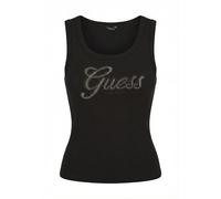 Guess Tanktops Jeans Logo Script jblk Jet Black a996, Schwarz, X-Large