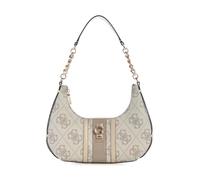 GUESS Tasche Erenia, Dark Taupe Logo, umweltfreundliches Kunstleder, 31 x 22 x 6 cm, mit Kettengriff, 3 Kartenfächer, Innen- und Außenreißverschlüsse