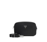 GUESS Tasche Torino, schwarz, umweltfreundliches Kunstleder, 22 x 13 x 5 cm, mit verstellbarem Schultergurt, Innentasche, Reißverschluss