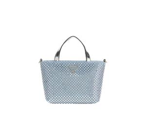 Guess Tasmin Mini Tote Schultertasche, Abendtasche, Hellblau