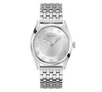 Guess Tate Herren Armbanduhr, Quarz Analog, Edelstahl, 42mm, Edelstahlarmband, Silber, 5 bar, Zifferblattfarbe: Silber, Leuchtzeiger, GW0895G1
