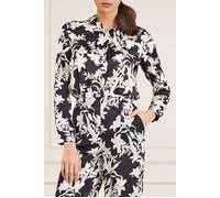 GUESS The Icon Blouse Print Sunburst Black Button-down Shirt Print Größe: M | Blusen Outlet | Damen | Schwarz